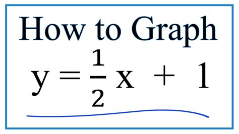 Solve y 1 2x - Graphing y = 1/2x on